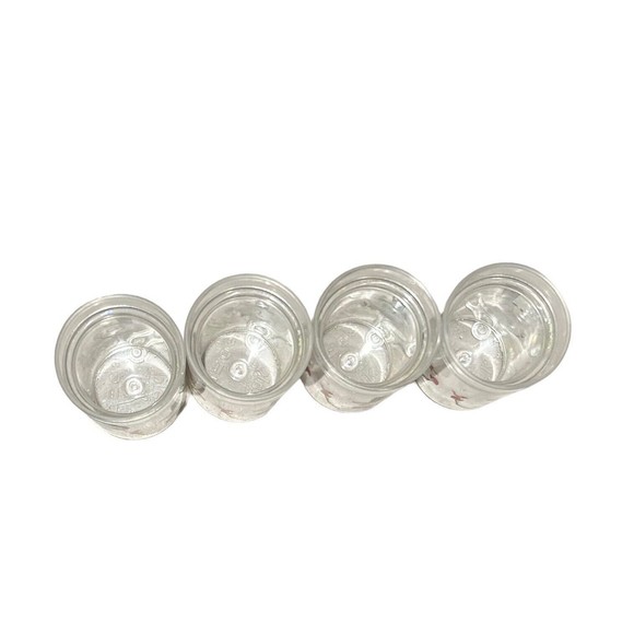 Zak! Holiday Snowman Set Of 4 Plastic Glasses Double Wall 3D Snowflake/Snow 6oz - Picture 4 of 5